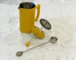 Frieling Stainless Steel French Press Coffee Maker - 34 Fl Oz, Yellow - Double-Walled with Double Filter - Insulated Plastic-Free Coffee Press for Camping & Travel - Image 5