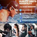 Swimming Headphones, IPX8 Waterproof Earbuds with 32GB MP3 Player | Bluetooth 5.2 Wireless | Noise Isolation Secure Fit for Underwater Music Swimming, Sports, Gym - Image 4
