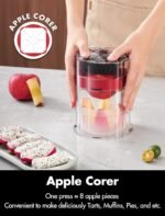 French Fry Cutter, Professional Home Style Onion Chopper, Vegetable Chopper Dicer Manual, Easy to Clean, Ultra Sharp Blades Thick-Strip Fry Cutter Apple Slicer and Corer, 3 Blades - Image 4