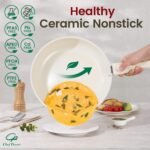 Chef Power Ceramic Nonstick Pots and Pans Set 19 Piece with Detachable Handle, Induction Dishwasher Oven Safe Cookware Set, RV Kitchen Set Removable Handle (Light Purple) - Image 5