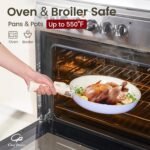 Chef Power Ceramic Nonstick Pots and Pans Set 19 Piece with Detachable Handle, Induction Dishwasher Oven Safe Cookware Set, RV Kitchen Set Removable Handle (Light Purple) - Image 6