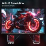 KOORUI Monitor, 27” 1ms 200Hz Gaming Monitor, Mini-LED Panel- 1440P WQHD 300000:1 Contrast Ratio Computer Screen, HDR 1000 Display, 97% DCI-P3, Tilt Adjustable, HDMI/DP, Eye Care - Image 4