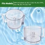 DLC-005AGTX, 14-Cup Food Processor Work Bowl Compatible with Cuisinart DLC-7 & DFP-14 (2 tabs) ，NOTE:This bowl features 2 tabs on the top rim of the workbowl - Image 5