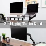 Mind Reader Gas Spring Laptop Desk Mount, Fits 11.6–17.3" Laptops or Monitors, 180° Rotate, 13.2 lb Capacity, Single Arm with Integrated Cable Management, Adjustable Tilt/Swivel, Black - Image 3