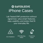SafeSleeve Wallet Leather Case for iPhone 17 EMF Blocker for Cell Phone with 3 Card Holder & Adjustable Stand – Magnetic Closure, and Magnetic Folio Protection for Daily Use (Beige) - Image 4
