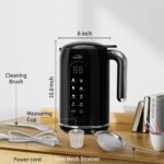 Nut Milk Maker Machine, 42oz, 8 in 1 Silent Automatic Nut Milk Machine, Homemade Soy Milk, Oat, Puree, Almond Milk Maker with Delay Start/Keep Warm/Boil Water/Self-Cleaning, Black - Image 5