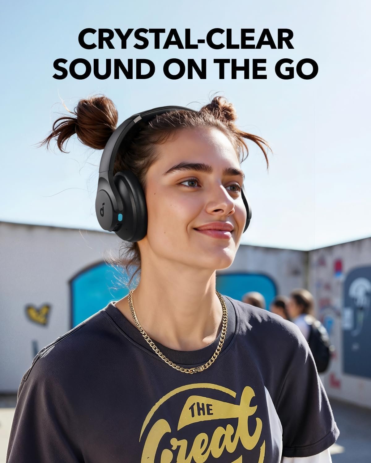 Soundcore Q11i Wireless Over-Ear Bluetooth Headphones by Anker, Deep Bass, 60H Playtime, Hi-Res Audio, Detachable Ear Cushions, Multipoint Connection (Renewed) - Image 3