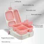 Bento Lunch Box for Kids with 12oz Soup Thermo Leak-Proof Lunch Food Container with 5 Compartment Thermo Hot Food Jar and Insulated Lunch Bag for Kid Toddler Girls Boys to School - Image 3