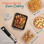 COSORI 11-in-1 Ceramic Air Fryer Toaster Oven Combo, Flat-Sealed Heating Elements for Easy Cleanup, Innovative Burner Function, 5 Accessories & Recipes, 26QT, Silver, Stainless Steel - Image 7