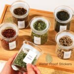ZENS 10oz Glass Jars with Airtight Lid, 4 Pack Glass Kitchen Canisters Set for Spice, Loose Tea, Small Clear Glass Storage Jars with Labels for Herbs, Sugar - Image 4