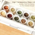 ZENS 10oz Glass Jars with Airtight Lid, 4 Pack Glass Kitchen Canisters Set for Spice, Loose Tea, Small Clear Glass Storage Jars with Labels for Herbs, Sugar - Image 6