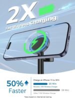 2026 3 in 1 Wireless Charging Station for Apple MagSafe Charger, 15W Fast Magnetic Mag-Safe Charger Stand for iPhone 17 16 15 14 13 12 Apple Watch AirPods Series, Gifts for Men - Image 3
