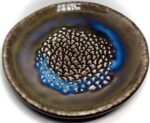 All-in-one Premium Ceramic Garlic Grater Plate 4-Piece Set - Brown Milkyway Glazed Design - For Garlic, Ginger, Chocolate, and more! - Comes with 5.25" Plate, Peeler, Brush, and Stand - Image 5