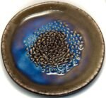 All-in-one Premium Ceramic Garlic Grater Plate 4-Piece Set - Brown Milkyway Glazed Design - For Garlic, Ginger, Chocolate, and more! - Comes with 5.25" Plate, Peeler, Brush, and Stand - Image 7