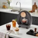 3 in 1 Single Serve Coffee Maker for K Cup, Ground Coffee and Tea Leaves, 1400W 20s Fast Heating Mini K Cup Coffee Brewer, One Button Operation, for Small Spaces-Glass not included - Image 5