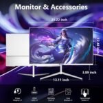 24 inch Computer Gaming Monitor 100Hz Refresh Rate 16:9 Aspect Ratio 1080P Display HDMI Ports with Frame-Less/Tilt/Ergonomic for Office and Home Supports Wall Mount (75 * 75mm) - Image 5