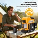 Taingwei Cordless Coffee Maker for Dewalt 20V Battery, Portable Drip Coffee Maker with Electric Coffee Grinder for RV, Camping, Travel, Car, Hiking (Battery Not Included) - Image 4