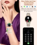 Watch for Women, 1.25" AMOLED HD Screen Women's Smartwatch, Fitness Tracker with Heart Rate/Sleep Monitor, Bluetooth Call, IP67 Waterproof, Compatible with iOS & Android (Two-Tone Gold) - Image 3