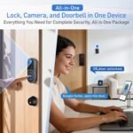 Smart Video Door Lock with 2K Doorbell Camera, Fingerprint & Keypad Keyless Entry, WiFi Deadbolt with PIR Motion Detection & Real-Time Package Alerts, App & Voice Control (Alexa & Google) - Image 3