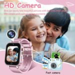 1.5 Inches Kids Smart Watch for Boys Girls, 26 Puzzle Games, Smartwatch with Camera, Pedometer, Video Voice Music Player Learning Card, Birthday Gift for 3-12 Years Children (Pink) - Image 5