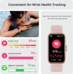 Health Fitness Tracker, Smart Watch with 24/7 Heart Rate and Blood Oxygen Monitor, Sleep Tracker with IP68 Waterproof, Activity Tracker Pedometer Step Counter for Women Men - Image 3