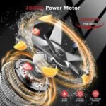 Blender for Smoothies with 1800 Watt Motor Powerful Countertop Blenders for Kitchen 70OZ Large Capacity Smoothie Blender and Grinder Combo for Ice Crush Frozen Drinks Puree - Image 4