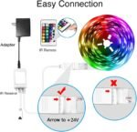 DAYBETTER Led Strip Lights Smart with App Control Remote, 5050 RGB for Bedroom, Music Sync Color Changing for Room Party 50ft - Image 4