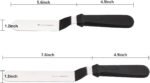 Angled Icing Spatula, Stainless Steel Offset Spatula, Cake Spatula Set of 2 Black 6, 8 inch Blade - Image 3