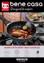 Bene Casa - Black Nonstick Aluminum Frying Pan with Glass Lid (6") - Dishwasher Safe for Easy Cleaning - Image 3