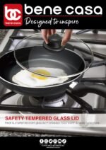 Bene Casa - Black Nonstick Aluminum Frying Pan with Glass Lid (6") - Dishwasher Safe for Easy Cleaning - Image 4