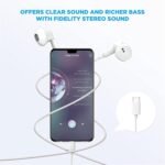 USB C Headphones for iPhone 17/16/15 Pro Max Plus Type C Earbuds with Microphone & Remote Noise Cancelling Earphones for iPhone 17/16/15 Pro, iPad,Galaxy S25/S24/S23/S22/S21/S20/Ultra Note 10/20 - Image 4