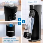 DrinkMate Sparkling Water and Soda Maker, Carbonates ANY Drink Includes 1L Re-usable BPA-free Carbonating Bottle, Two 60L CO2 Cylinders and Patented Fizz Infuser, Royal Red - Image 4