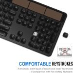 Arteck Wireless Solar Keyboard Full Size Solar Recharging Keyboard for Computer/Desktop/PC/Laptop/Surface/Smart TV and Windows 10/8 / 7 / Vista/XP Built in Rechargeable Battery - Image 6