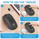 Wireless Bluetooth Mouse, Rechargeable USB Optical Mouse, 3 Adjustable DPI, LED Silent Dual Mode(Bluetooth 5.2 and 2.4G) Wireless Mouse for Laptop, PC, Mac，Ipad，Wide Compatibility. (Black) - Image 4