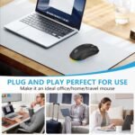 Wireless Bluetooth Mouse, Rechargeable USB Optical Mouse, 3 Adjustable DPI, LED Silent Dual Mode(Bluetooth 5.2 and 2.4G) Wireless Mouse for Laptop, PC, Mac，Ipad，Wide Compatibility. (Black) - Image 7