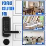 Smart Lock with Handle: Wi-Fi Keyless Entry Door Lock - Smart Locks for Front Door - Biometric Fingerprint Door Lock - Smart Door Lock with Keypad - Garage Door with App Control - Auto Lock - Image 4