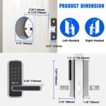 Smart Lock with Handle: Wi-Fi Keyless Entry Door Lock - Smart Locks for Front Door - Biometric Fingerprint Door Lock - Smart Door Lock with Keypad - Garage Door with App Control - Auto Lock - Image 6