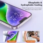 UNBREAKcable Screen Protector for iPhone 14/ iPhone 16e, Shatterproof Tempered Glass [99.99% HD Clear] [9H Hardness] [Easy Installation Frame] for iPhone 6.1" - 2 Pack - Image 5