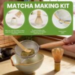 Matcha Whisk Set (7 pcs), Japanese Matcha Kit with Ceramic Bowl, Bamboo Chasen Whisk, Scoop, Sifter & Holder | Complete Starter Set for Beginners | Mother‘s Day, Father’s Day, Housewarming Gift - Image 6