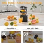 Electric Citrus Juicer, Hand-Free Citrus Juicer Machine with Cleaning Brush, High-Performance Automatic juice press for Lemon, Lime, Grapefruit, Pomegranate, Easy to clean - Image 4
