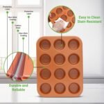 NutriChef 12-cup Copper Oven Muffin Pan, Non-Stick Coated Layer Surface, Even Heating Muffin Tray for Muffins, Cupcakes, Pastries & Mini Pies, Used for Model Number NCBSCC54 - Image 5