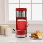 Kenmore Single Serve Coffee Maker – 6–14 Oz Brew Sizes, Compatible with Keurig K‑Cup Pods & Ground Coffee, One Cup Brewer, Travel Mug Friendly, Auto Shut‑Off, Hot & Iced maquina de cafe, Red - Image 3