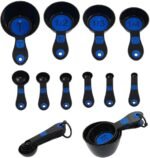 Set of 10 Piece Measuring Spoons and Measuring Cups (White & Blue) - Image 4