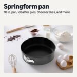 Amazon Basics Nonstick Springform Pan, Dishwasher and Oven-Safe, 10 in., Carbon Steel - Image 3