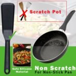 Eggssentials Pack of 2, Egg Spatula - Non-Stick, High Heat Resistant Kitchen Tools for Panckes, Eggs, Baking, Cooking, and Mixing - Red & Black - Image 4