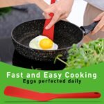 Eggssentials Pack of 2, Egg Spatula - Non-Stick, High Heat Resistant Kitchen Tools for Panckes, Eggs, Baking, Cooking, and Mixing - Red & Black - Image 5
