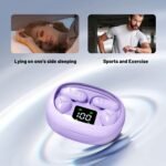 Wireless Bluetooth Headset，Tiny Size Invisible Earbuds，Sleep and Sports Earphones Set, 2 Pairs, Mini and Short Handle Design，for Work Sport Sleeping ﻿ ﻿ (Purple) - Image 3