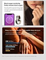 Smart Ring Fitness Tracker for Men and Women, Heart Rate & Blood Oxygen Monitor & Sleep Monitoring, Remote Selfie Control Ring, Waterproof Wearable Smart Rings (11) - Image 4