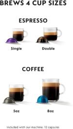 Nespresso Vertuo Plus Coffee and Espresso Maker by Breville, Ink Black with Aeroccino Milk Frother - Image 3