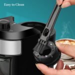 Wancle Burr Coffee Grinder Flat Burr Coffee Grinder with 28-Setting, Precise Grinding with 2-12 Cup Capacity, Easy to Clean, Compact and Space-Saving Design - Image 5